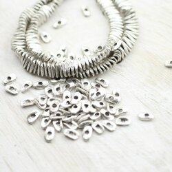 200 Disc Beads, antique silver