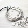 200 Disc Beads, antique silver