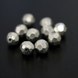 10 pcs. Facetted  Beads 8 mm, antique silver