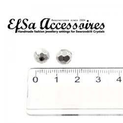 10 pcs. Facetted  Beads 8 mm, antique silver