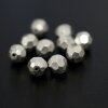 10 pcs. Facetted  Beads 8 mm, antique silver