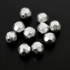 10 pcs. Facetted  Beads 7 mm, antique silver