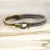 1 Set Antique Brass Hook Clasp Half Cuff Bracelet Findings, Bracelet Clasps