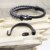 1 Set Matte Black Hook Clasp Half Cuff Bracelet Findings, Bracelet Clasps