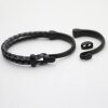 1 Set Matte Black Hook Clasp Half Cuff Bracelet Findings, Bracelet Clasps