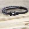 1 Set Matte Black Hook Clasp Half Cuff Bracelet Findings, Bracelet Clasps