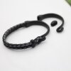 1 Set Matte Black Hook Clasp Half Cuff Bracelet Findings, Bracelet Clasps