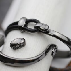 1 Set Gun Metal Hook Clasp Half Cuff Bracelet Findings,...