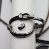 1 Set Gun Metal Hook Clasp Half Cuff Bracelet Findings, Bracelet Clasps