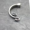 1 Set Rhodium Plated Hook Clasp Half Cuff Bracelet Findings, Bracelet Clasps