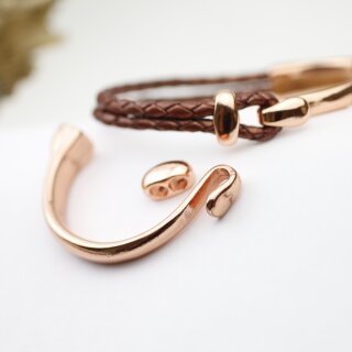 1 Set Rose Gold Hook Clasp Half Cuff Bracelet Findings, Bracelet Clasps