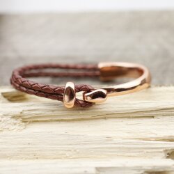 1 Set Rose Gold Hook Clasp Half Cuff Bracelet Findings, Bracelet Clasps