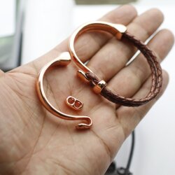 1 Set Rose Gold Hook Clasp Half Cuff Bracelet Findings, Bracelet Clas, 6,78  €