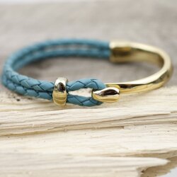 1 Set Gold Plated Hook Clasp Half Cuff Bracelet Findings,...