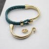 1 Set Gold Plated Hook Clasp Half Cuff Bracelet Findings, Bracelet Clasps