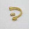 1 Set Matte Gold Plated Hook Clasp Half Cuff Bracelet Findings, Bracelet Clasps