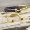 1 Set Matte Gold Plated Hook Clasp Half Cuff Bracelet Findings, Bracelet Clasps