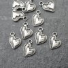 20 double hearts Pendant, antique silver