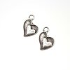 20 double hearts Pendant, antique silver