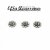 10 Rosettes for 4 mm Chatons, antique silver