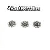 10 Rosettes for 4 mm Chatons, antique silver