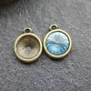 10 Pendant cups for 12 mm Rivoli Crystals, antique brass