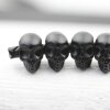 10 Skull, Deaths head Beads, Jet Matt