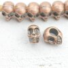 10 Skull, Deaths head Beads, antique copper