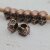 10 Skull, Deaths head Beads, antique copper