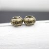 10 Love Beads, antique brass