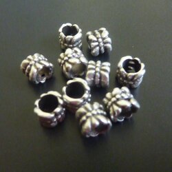 20 Silver Beads, Spacer Beads, antique silver