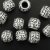 10 Silver Beads, Ornament Beads, antique silver