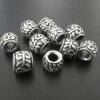 10 Ornament Perlen, Metallperlen Spacer Altsilber