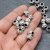 10 Metal Beads, antique silver