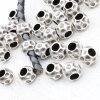 10 Metal Beads, antique silver