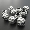 10 Metal Beads, antique silver