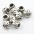 10 Flower Beads, antique silver