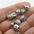 10 Flower Beads, antique silver