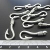 10 Hook Closures, antique silver