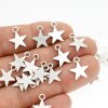 20 Star Pendants, antique silver