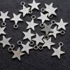 20 Star Pendants, antique silver