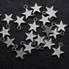 20 Star Pendants, antique silver