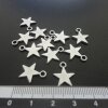 20 Star Pendants, antique silver