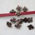 10 Antique Copper Fleur-de-Lys Slider Beads
