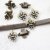 10 Antique Brass Fleur-de-Lys Slider Beads
