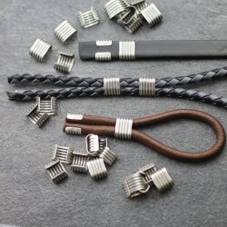 20 Antique Silver Metal Crimp Beads, Jewelry Connectors...