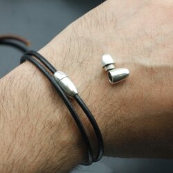 1 Magnetverschluss, Lederarmband Verschluss