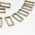 10 Tetragon Pendants, antique brass
