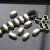 10 metal Sliderbeads 11x5 mm Drilling 4 mm, antique silver