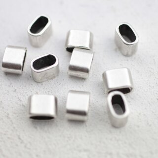 20 pcs. 7x9 mm Sliderbeads, antique silver